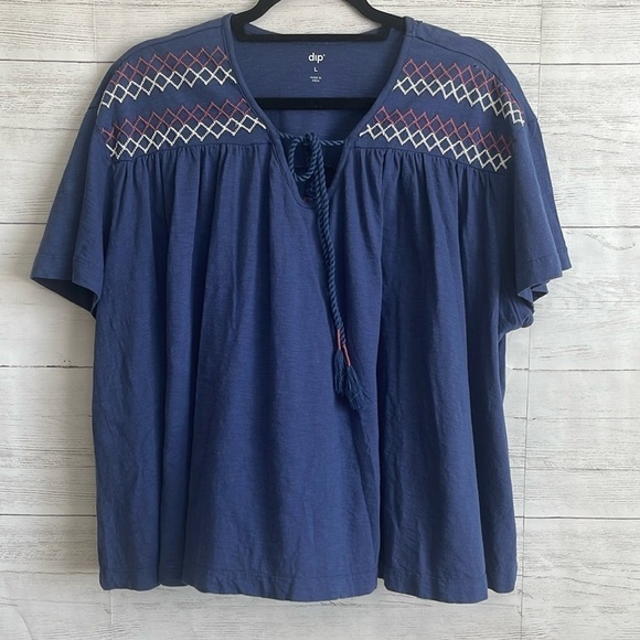 dip Tops - Dip Embroidered Boho Top | SIZE L